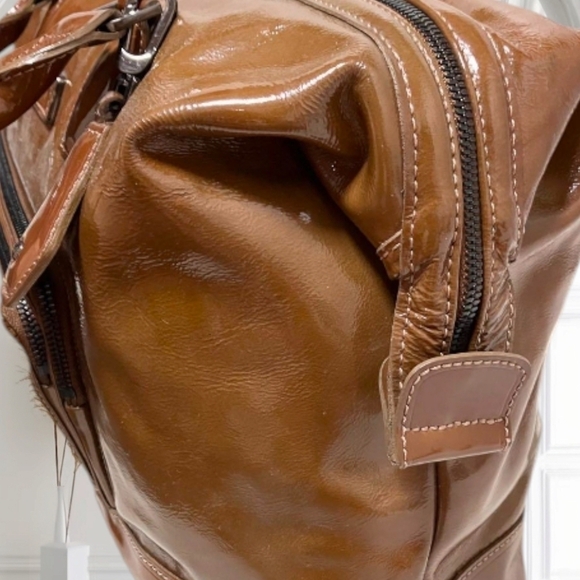 Longchamp Boston Bag Caramel Brown Patent Leather - Picture 8 of 17